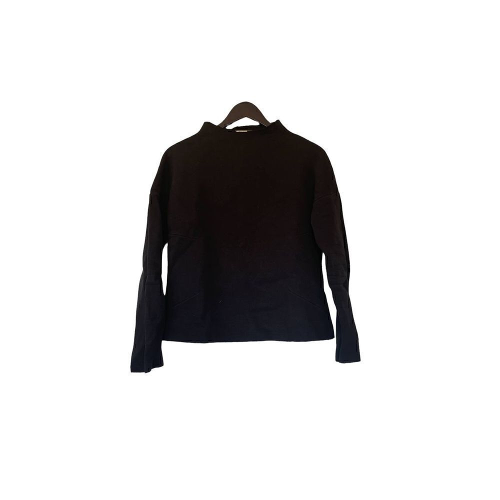 Zara Black Rawhem Cowl Neck Sweatshirt Sweater Women Small